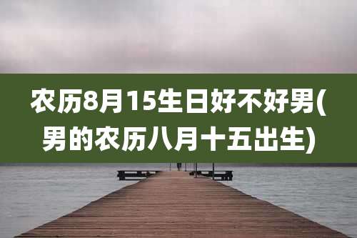 农历8月15生日好不好男(男的农历八月十五出生)