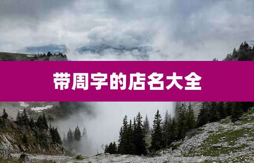 带周字的店名大全