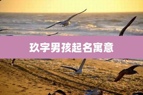 玖字男孩起名寓意