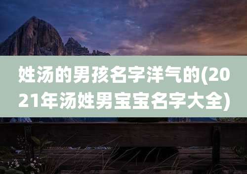 姓汤的男孩名字洋气的(2021年汤姓男宝宝名字大全)