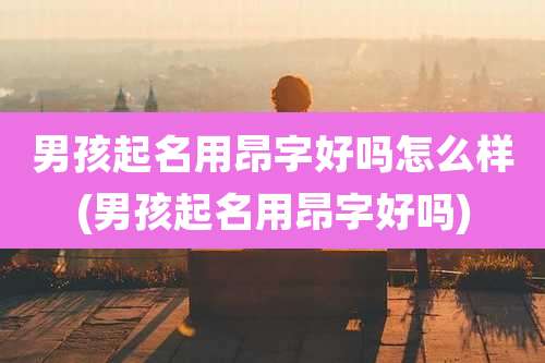 男孩起名用昂字好吗怎么样(男孩起名用昂字好吗)