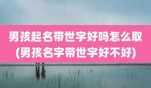 男孩起名带世字好吗怎么取(男孩名字带世字好不好)