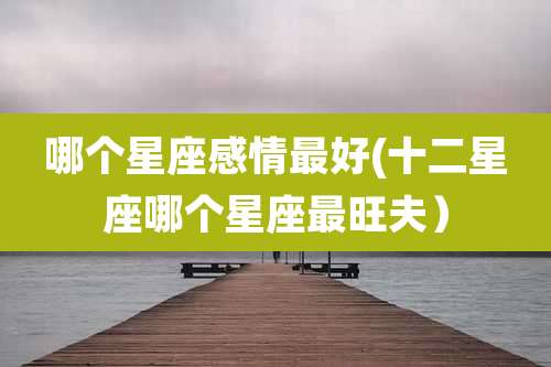哪个星座感情最好(十二星座哪个星座最旺夫）