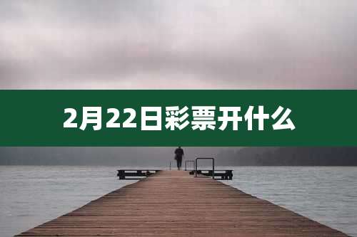 2月22日彩票开什么