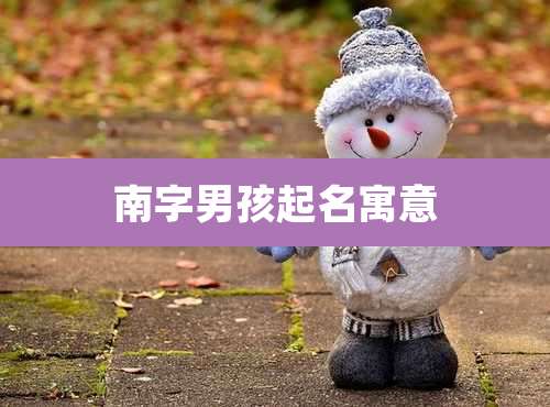南字男孩起名寓意