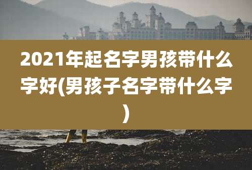 2021年起名字男孩带什么字好(男孩子名字带什么字)