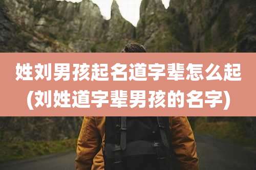 姓刘男孩起名道字辈怎么起(刘姓道字辈男孩的名字)