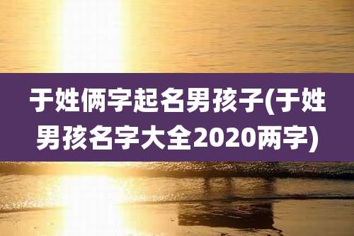 于姓俩字起名男孩子(于姓男孩名字大全2020两字)