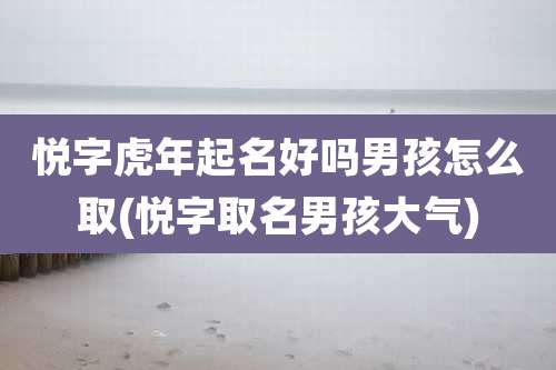悦字虎年起名好吗男孩怎么取(悦字取名男孩大气)