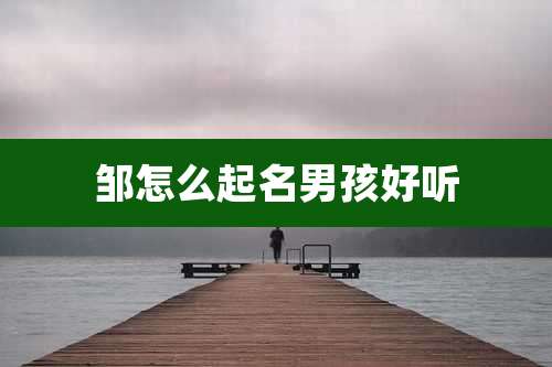 邹怎么起名男孩好听