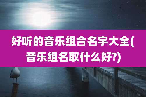 好听的音乐组合名字大全(音乐组名取什么好?)