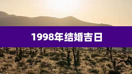1998年结婚吉日