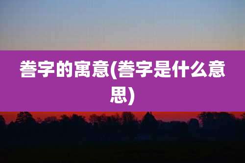 誊字的寓意(誊字是什么意思)