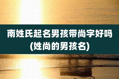 南姓氏起名男孩带尚字好吗(姓尚的男孩名)