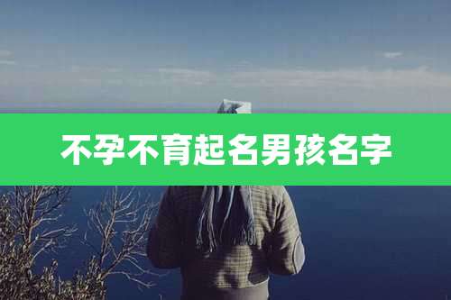 不孕不育起名男孩名字