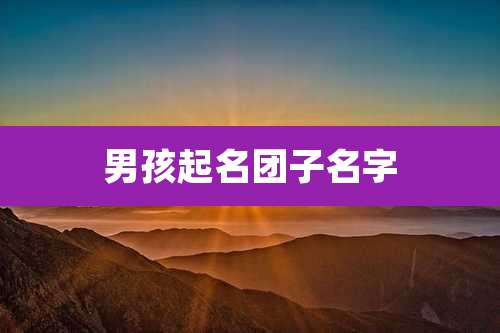 男孩起名团子名字
