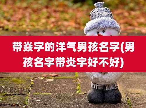 带焱字的洋气男孩名字(男孩名字带炎字好不好)