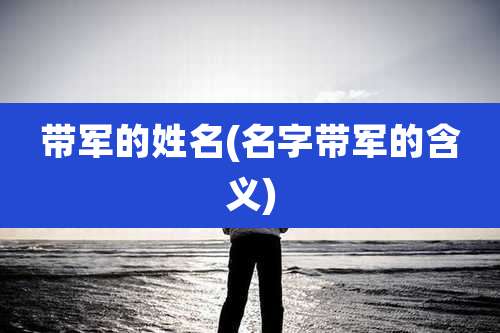 带军的姓名(名字带军的含义)
