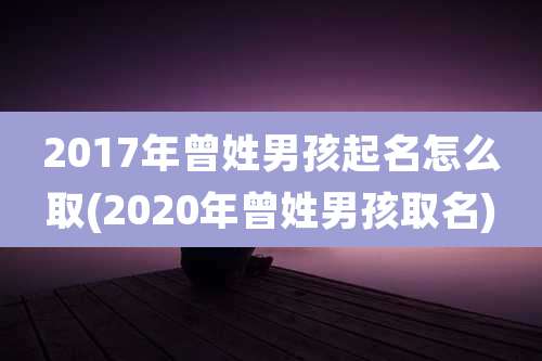 2017年曾姓男孩起名怎么取(2020年曾姓男孩取名)