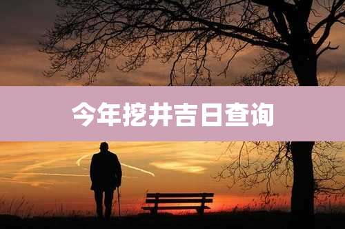 今年挖井吉日查询