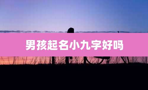 男孩起名小九字好吗