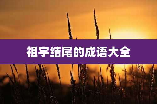 祖字结尾的成语大全