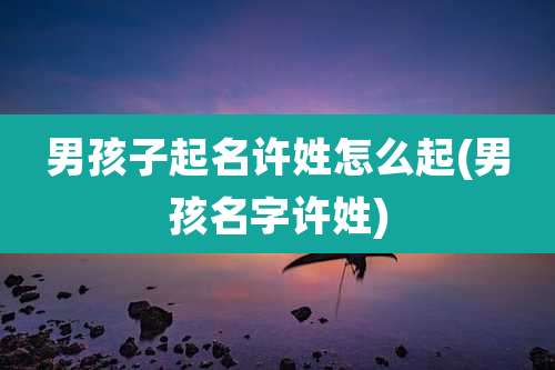 男孩子起名许姓怎么起(男孩名字许姓)