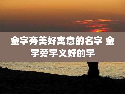 金字旁美好寓意的名字 金字旁字义好的字