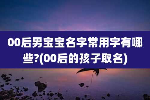 00后男宝宝名字常用字有哪些?(00后的孩子取名)