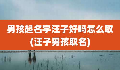 男孩起名字汪子好吗怎么取(汪子男孩取名)