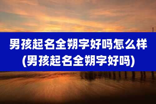 男孩起名全朔字好吗怎么样(男孩起名全朔字好吗)