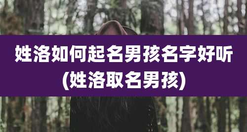 姓洛如何起名男孩名字好听(姓洛取名男孩)