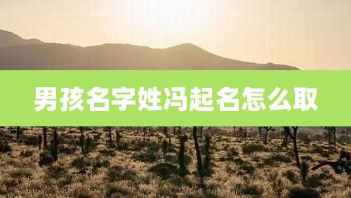男孩名字姓冯起名怎么取