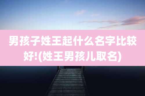 男孩子姓王起什么名字比较好!(姓王男孩儿取名)