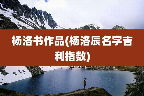 杨洛书作品(杨洛辰名字吉利指数)