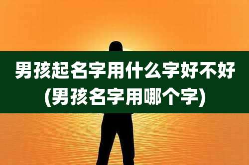男孩起名字用什么字好不好(男孩名字用哪个字)