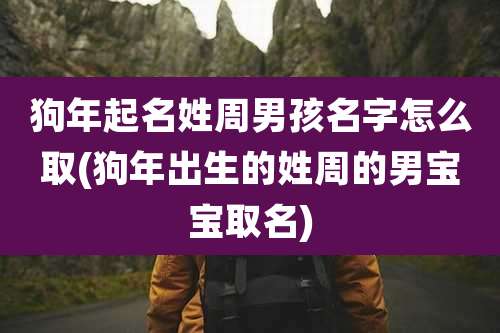 狗年起名姓周男孩名字怎么取(狗年出生的姓周的男宝宝取名)