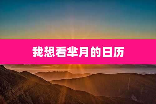 我想看芈月的日历