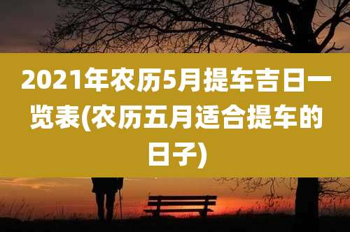 2021年农历5月提车吉日一览表(农历五月适合提车的日子)