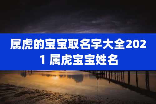 属虎的宝宝取名字大全2021 属虎宝宝姓名