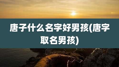 唐子什么名字好男孩(唐字取名男孩)