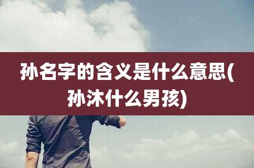 孙名字的含义是什么意思(孙沐什么男孩)