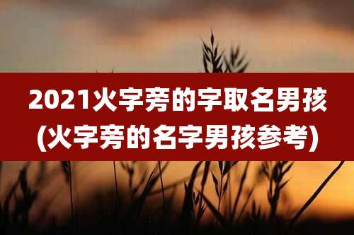 2021火字旁的字取名男孩(火字旁的名字男孩参考)