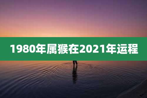1980年属猴在2021年运程