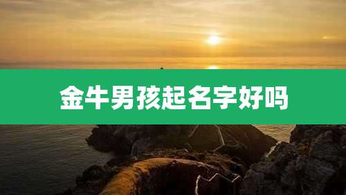 金牛男孩起名字好吗