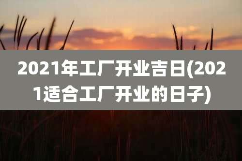 2021年工厂开业吉日(2021适合工厂开业的日子)