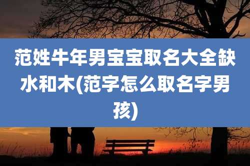 范姓牛年男宝宝取名大全缺水和木(范字怎么取名字男孩)