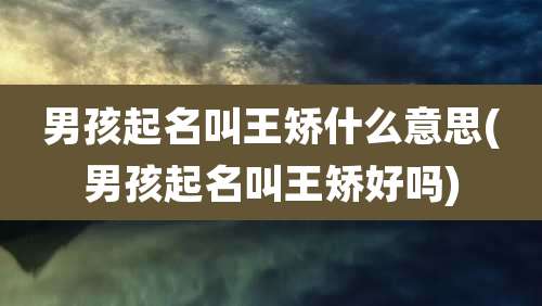 男孩起名叫王矫什么意思(男孩起名叫王矫好吗)