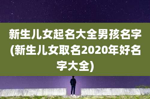 新生儿女起名大全男孩名字(新生儿女取名2020年好名字大全)