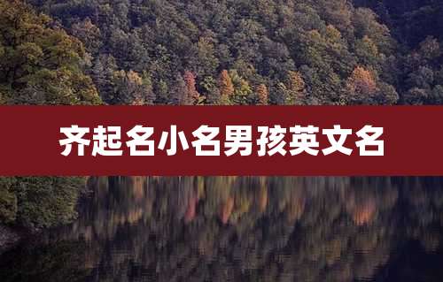 齐起名小名男孩英文名